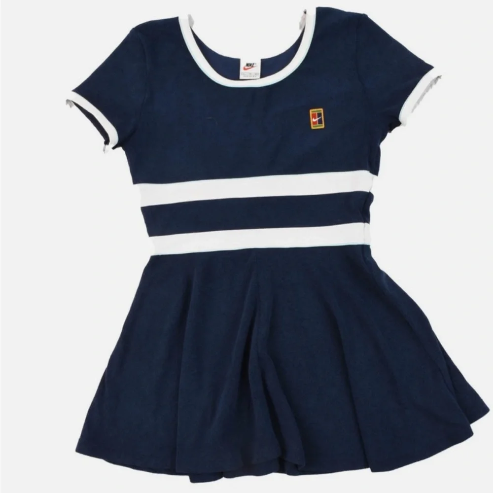 Vintage Nike navy Terry cloth tennis dress size large